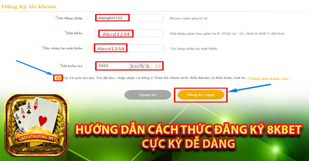 Hướng dẫn cách thức đăng ký 8Kbet cực kỳ dễ dàng